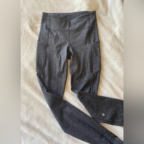 Lululemon Speed Up Tight Heathered Black - Picture 2 of 7